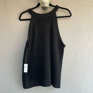Brand new Old Navy high neck, sleeveless sweater top. Black. XL NWT